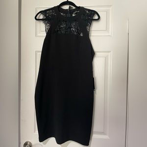 Express Mini Black Dress with lace cutout back - never worn, tags attached